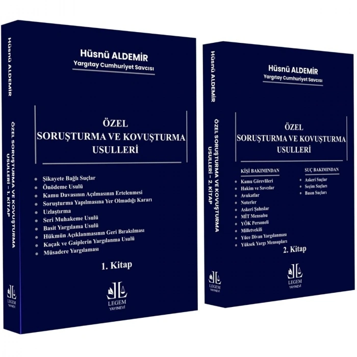 Özel Soruşturma ve Kovuşturma Usulleri (2 Cilt – Takım)
