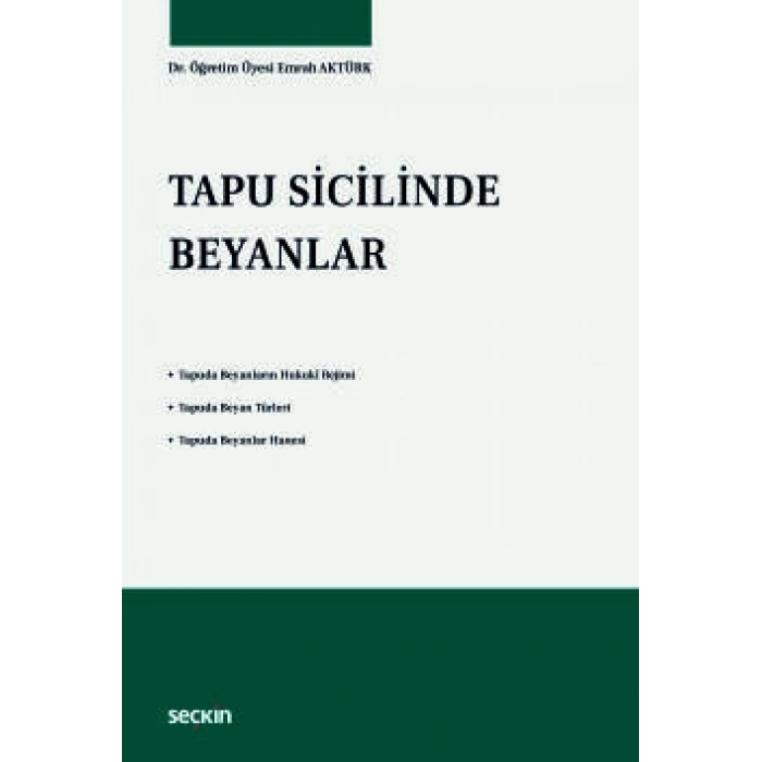 Tapu Sicilinde Beyanlar