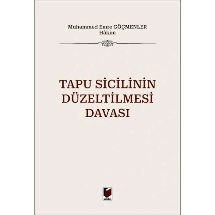 Tapu Sicilinin Düzeltilmesi Davası