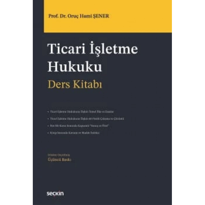 Ticari İşletme Hukuku – Ders Kitabı –