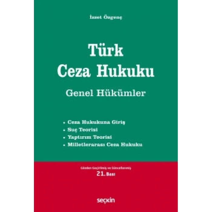 Türk Ceza Hukuku Genel Hükümler