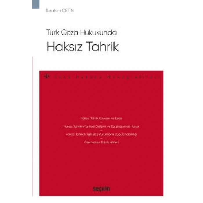 Türk Ceza HukukundaHaksız Tahrik – Ceza Hukuku Monografileri –
