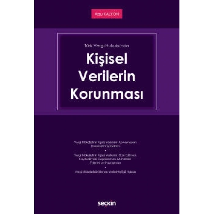 Türk Vergi HukukundaKişisel Verilerin Korunması