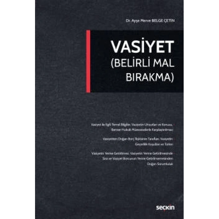 Vasiyet (Belirli Mal Bırakma)
