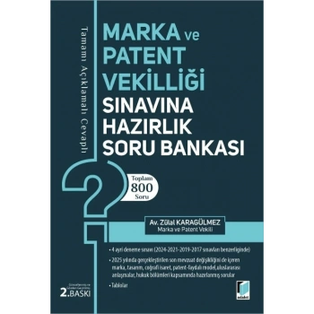 Marka ve Patent Vekilliği Sınavına Hazırlık Soru Bankası