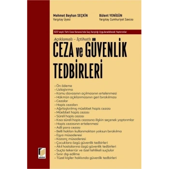 Ceza ve Güvenlik Tedbirleri (Açıklamalı-İçtihatlı)