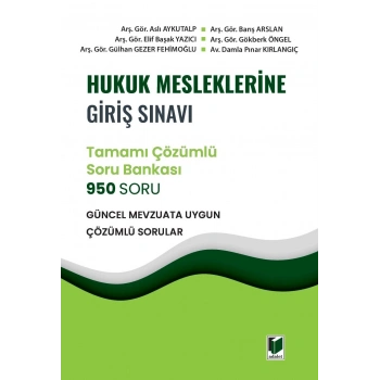 Hukuk Mesleklerine Giriş Sınavı Çözümlü Soru Bankası