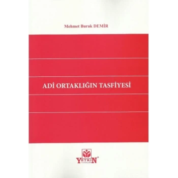 Adi Ortaklığın Tasfiyesi