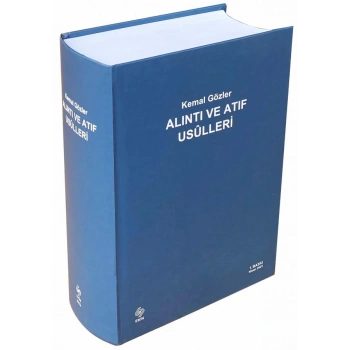 Alıntı ve Atıf Usulleri Kemal Gözler