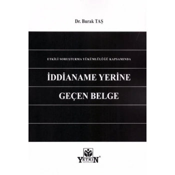 İddianame Yerine Geçen Belge