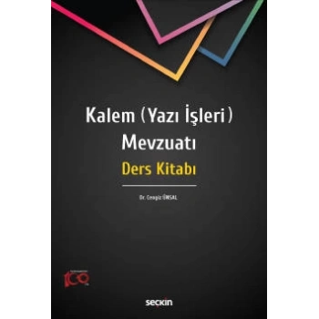 Kalem (Yazı İşleri) Mevzuatı Ders Kitabı