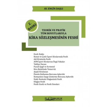 KİRA SÖZLEŞMESİNİN FESHİ 2. BASKI