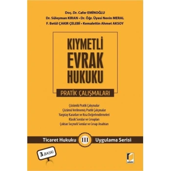 Kıymetli Evrak Hukuku Pratik Çalışmaları