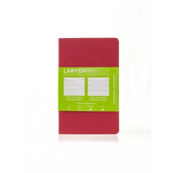 Lawyer Probook Büyük Boy Ajanda (16 Aylık) Kırmızı 2026