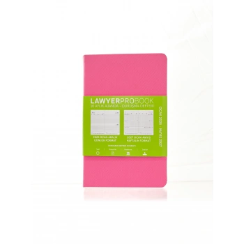 Lawyer Probook Büyük Boy Ajanda (16 Aylık) Pembe 2026