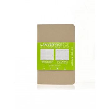 Lawyer Probook Küçük Boy Ajanda (16 Aylık) Bej 2026