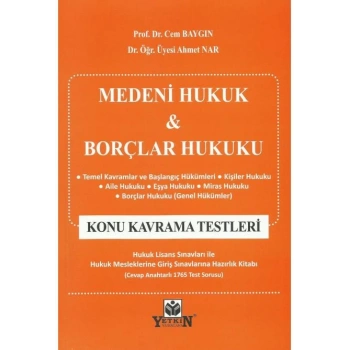 Medeni Hukuk & Borçlar Hukuku Konu Kavrama Testleri