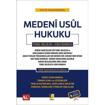Medeni Usul Hukuku Temel Bilgiler & Soru Bankası