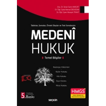 Tablolar, Şemalar, Örnek Olaylar ve Test SorularıylaMedeni Hukuk Temel Bilgiler