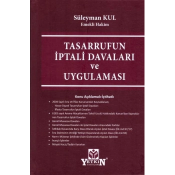 Tasarrufun İptali Davaları ve Uygulaması