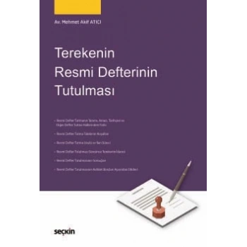 Terekenin Resmi Defterinin Tutulması