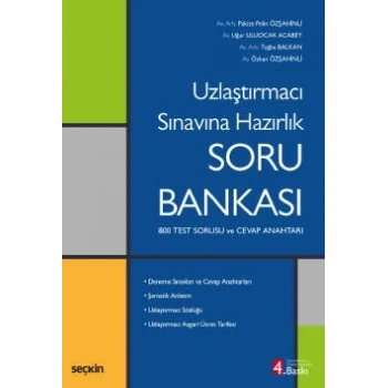 Uzlaştırmacı Sınavına Hazırlık Soru Bankası 800 Test Sorusu ve Cevap Anahtarı