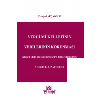 Vergi Mükellefinin Verilerinin Korunması