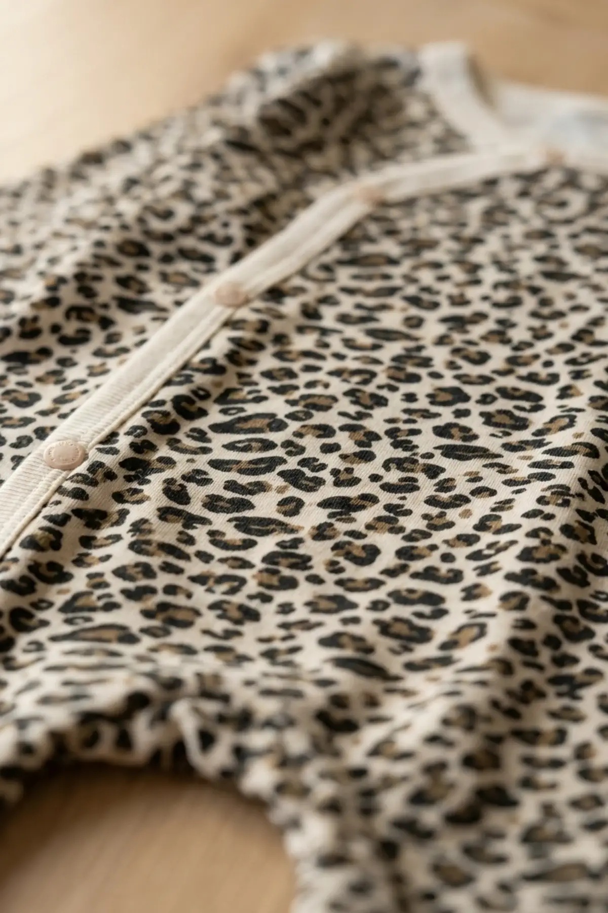 Leopar Desenli % 100 Pamuklu Kız Bebek 4lü Tulum Seti 0-6 Ay
