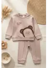Ayıcık Nakışlı % 100 Pamuk 2li Erkek Bebek Takım