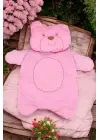 Ayıcık Nakışlı Yastıklı Welsoft Bebek Alt Açma Seti - Pembe