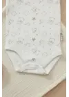 Bear Desenli Kolsuz Erkek Bebek Body %100 Pamuk