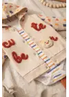 Cute Bear Nakışlı 3lü % 100 Pamuk Erkek Bebek Takımı