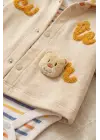 Cute Bear Nakışlı 3lü % 100 Pamuk Erkek Bebek Takımı