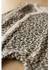 Leopar Desenli % 100 Pamuklu Kız Bebek 4lü Tulum Seti 0-6 Ay