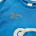 Ayıcık Nakışlı % 100 Pamuk 2li Erkek Bebek Takım