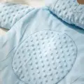 Ayıcık Nakışlı Yastıklı Welsoft Bebek Alt Açma Seti- Mavi