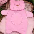 Ayıcık Nakışlı Yastıklı Welsoft Bebek Alt Açma Seti - Pembe
