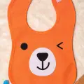 Bear Desenli 3lü Sıvı Geçirmez Bebek Mama Önlüğü 0-18 Ay - Turuncu
