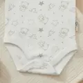 Bear Desenli Kolsuz Erkek Bebek Body %100 Pamuk