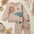 Clup Safari Desenli Mevsimlik 2li Erkek Bebek Takımı