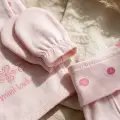 Flora Mini Lady %100 Pamuklu Puantiyeli Pembe Yenidoğan Hastane Çıkışı - 5 Parça Bebek Takımı
