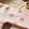 Flora Mini Lady %100 Pamuklu Puantiyeli Pembe Yenidoğan Hastane Çıkışı - 5 Parça Bebek Takımı