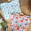 Graffe- Dolphin Desenli Sıvı Geçirmez Kolsuz 6-24 Ay 2li Aktivite Ve Mama Önlüğü