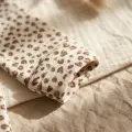 Leopar Detaylı Boneli Kız Bebek Tulumu. Ayaklı % 100 Pamuklu 0-3 Ay