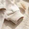 Milo Unisex Çocuk Bej & Ekru Funny Time Ayıcık Baskılı Kanguru Cepli Sweatshirt Ve Jogger Alt Üst Takım