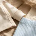 Nova Pamuklu 3’lü Bebek Takımı - 0-3 Ay Mavi Fitilli Legging, Uzay Temalı Kruvaze Üst Alt Ve Bere Seti