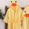 Ördek Figürlü 4 Parça Unisex Bornoz Seti 2-3 Yaş
