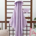 Penguen Nakışlı Unisex Şapka Ve Keseli Bebek Banyo Havlusu