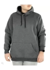 Erkek Uzun Kol Kapşonlu Basic Sweatshirt hoodie - Füme