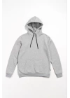 Kadın Uzun Kol Kapşonlu Basic Sweatshirt hoodie - Gri